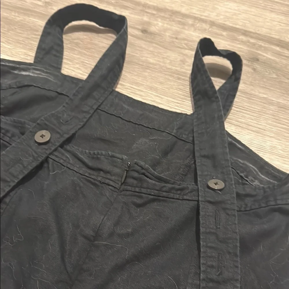 Madewell Classic Black Linen Dress with wide straps. - Picture 4 of 5